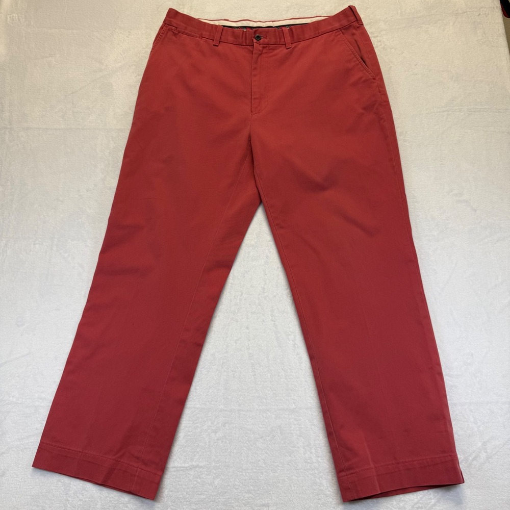 Polo Golf Ralph Lauren Mens Red Flat Front Chino Pants Size 35